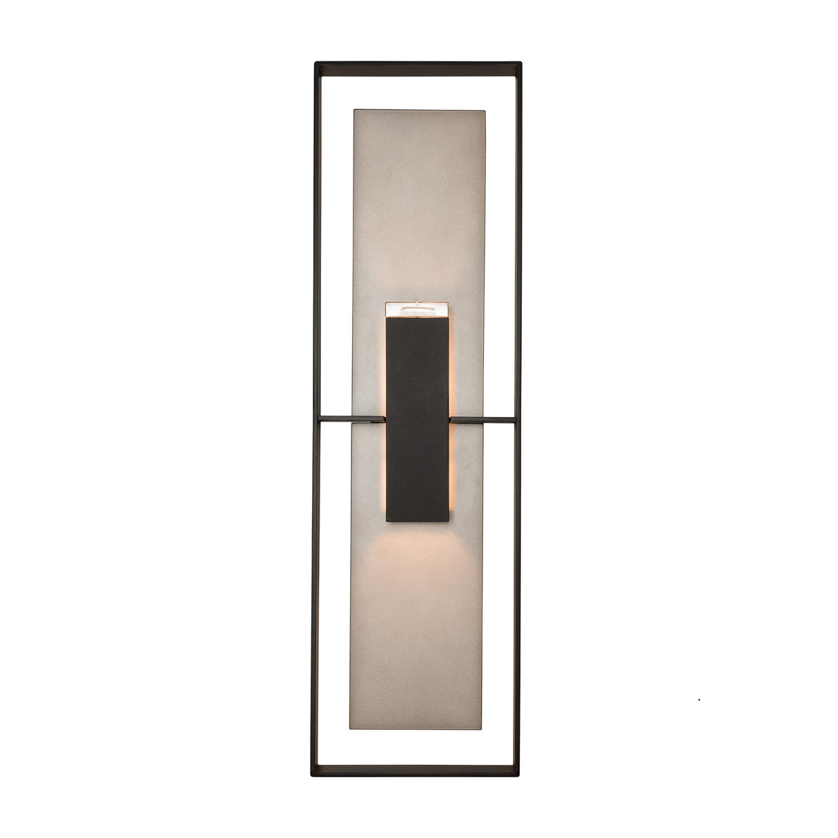 Hubbardton Forge 2020 Coastal Black Coastal Burnished Steel Clear Glass (ZM) Shadow Box Tall Outdoor Sconce