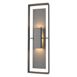 Hubbardton Forge 2020 Coastal Natural Iron Coastal Natural Iron Clear Glass (ZM) Shadow Box Tall Outdoor Sconce