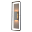 Hubbardton Forge 2020 Coastal Natural Iron Coastal Dark Smoke Clear Glass (ZM) Shadow Box Tall Outdoor Sconce