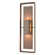 Hubbardton Forge 2020 Coastal Bronze Coastal Bronze Clear Glass (ZM) Shadow Box Tall Outdoor Sconce
