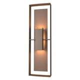Hubbardton Forge 2020 Coastal Bronze Coastal Bronze Clear Glass (ZM) Shadow Box Tall Outdoor Sconce