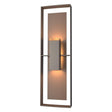 Hubbardton Forge 2020 Coastal Dark Smoke Coastal Bronze Clear Glass (ZM) Shadow Box Tall Outdoor Sconce