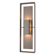 Hubbardton Forge 2020 Coastal Dark Smoke Coastal Dark Smoke Clear Glass (ZM) Shadow Box Tall Outdoor Sconce