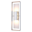 Hubbardton Forge 2020 Coastal Burnished Steel Coastal Burnished Steel Clear Glass (ZM) Shadow Box Tall Outdoor Sconce