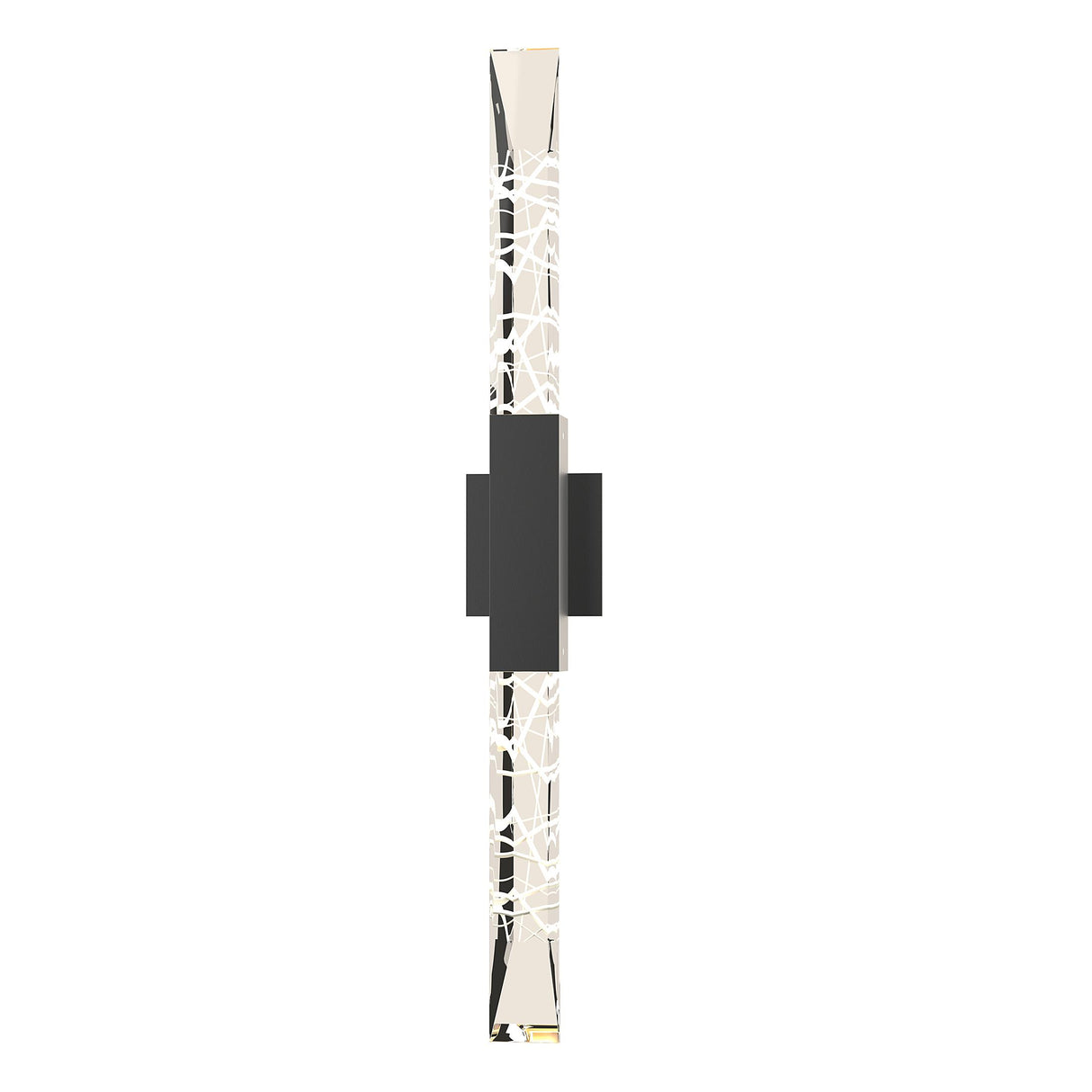 Hubbardton Forge 2019 Coastal Black Clear Glass (ZM) Refraction Large Outdoor Sconce