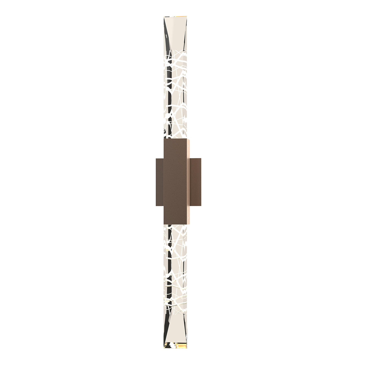 Hubbardton Forge 2019 Coastal Bronze Clear Glass (ZM) Refraction Large Outdoor Sconce