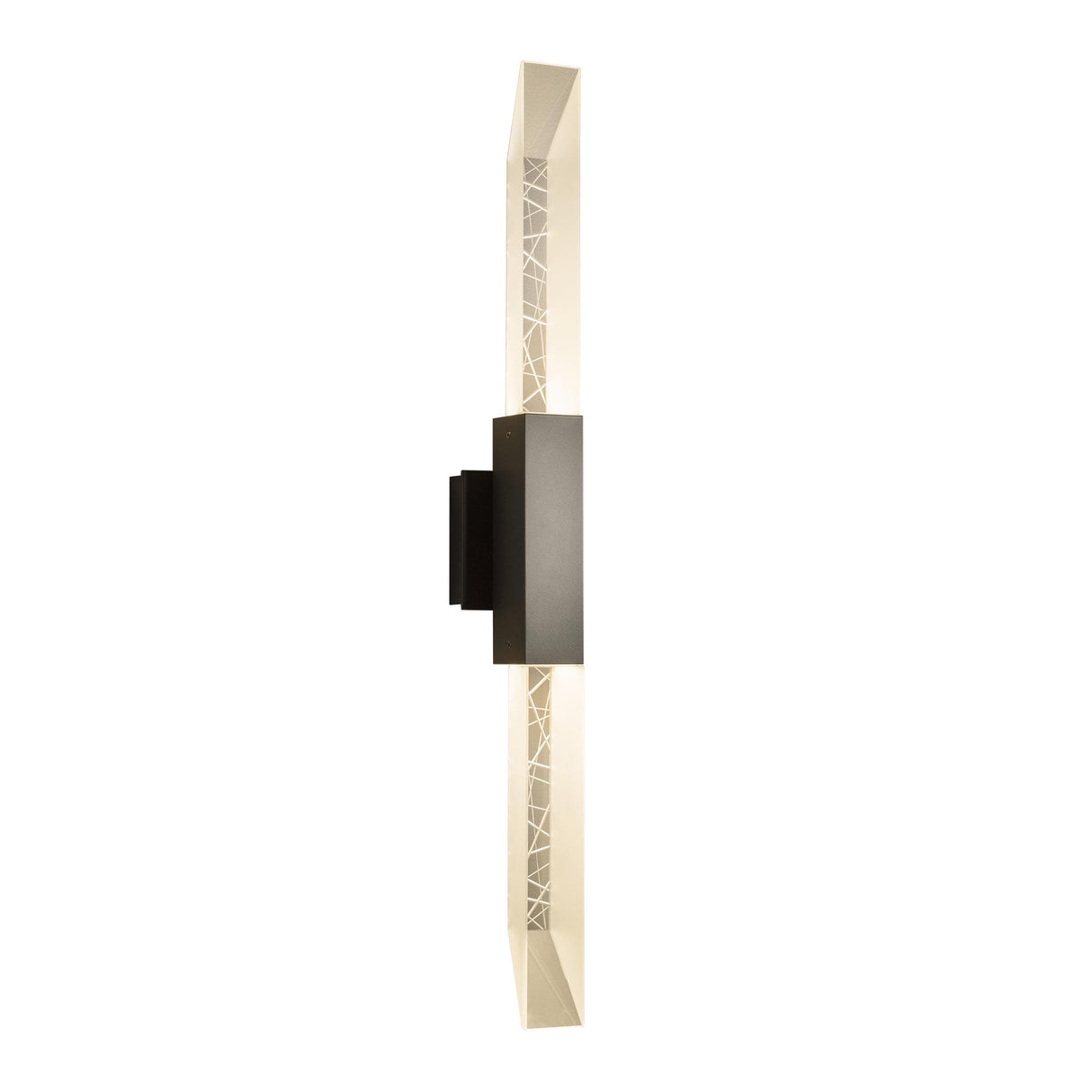 Hubbardton Forge 2019 Coastal Dark Smoke Clear Glass (ZM) Refraction Large Outdoor Sconce