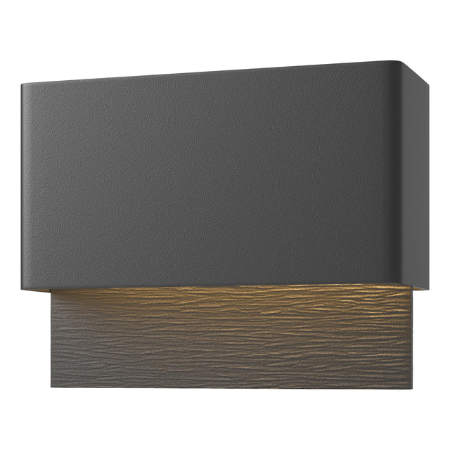 Hubbardton Forge 2019 Coastal Black Coastal Black Stratum Dark Sky Friendly LED Outdoor Sconce