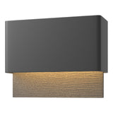 Hubbardton Forge 2019 Coastal Black Coastal Natural Iron Stratum Dark Sky Friendly LED Outdoor Sconce