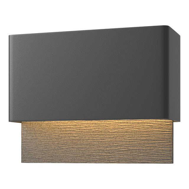 Hubbardton Forge 2019 Coastal Black Coastal Natural Iron Stratum Dark Sky Friendly LED Outdoor Sconce
