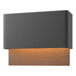 Hubbardton Forge 2019 Coastal Black Coastal Bronze Stratum Dark Sky Friendly LED Outdoor Sconce