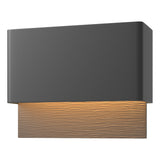 Hubbardton Forge 2019 Coastal Black Coastal Dark Smoke Stratum Dark Sky Friendly LED Outdoor Sconce