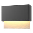 Hubbardton Forge 2019 Coastal Black Coastal Burnished Steel Stratum Dark Sky Friendly LED Outdoor Sconce