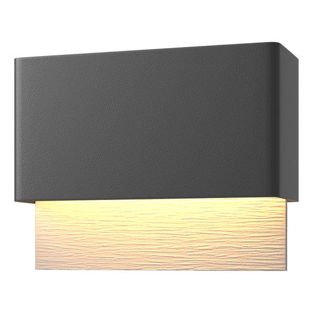 Hubbardton Forge 2019 Coastal Black Coastal Burnished Steel Stratum Dark Sky Friendly LED Outdoor Sconce
