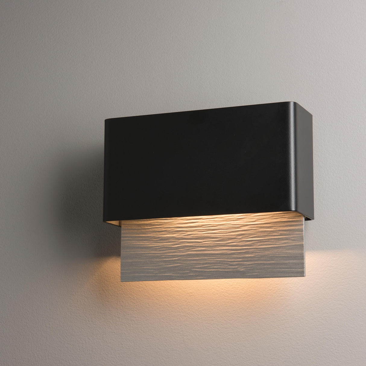 Hubbardton Forge 2019 Coastal Black Coastal Burnished Steel Stratum Dark Sky Friendly LED Outdoor Sconce