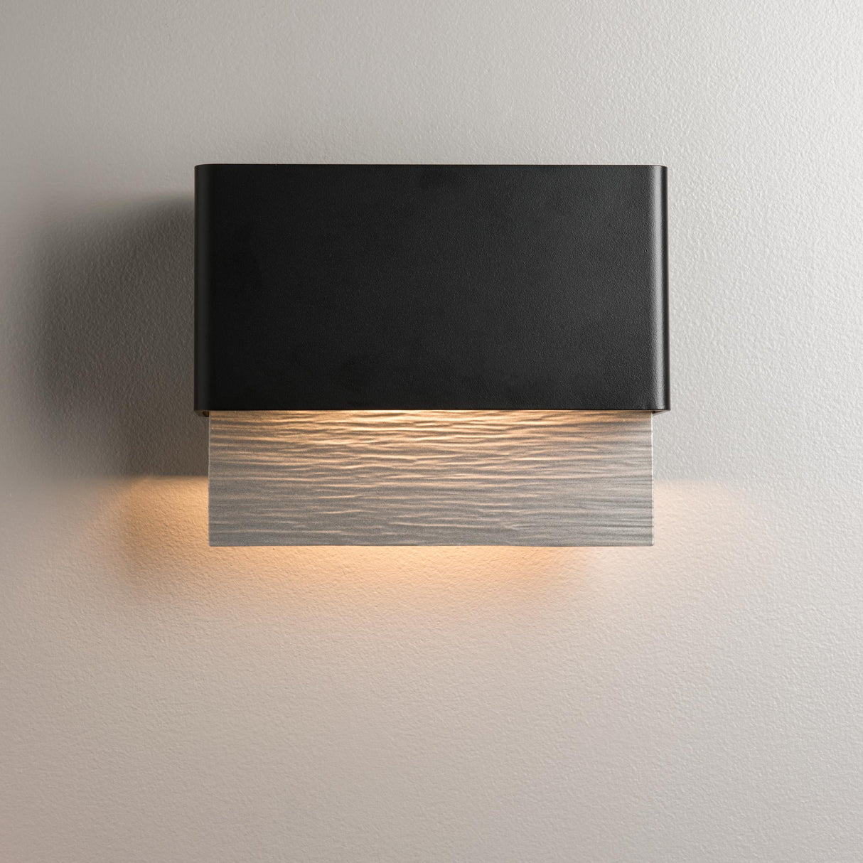 Hubbardton Forge 2019 Coastal Black Coastal Burnished Steel Stratum Dark Sky Friendly LED Outdoor Sconce