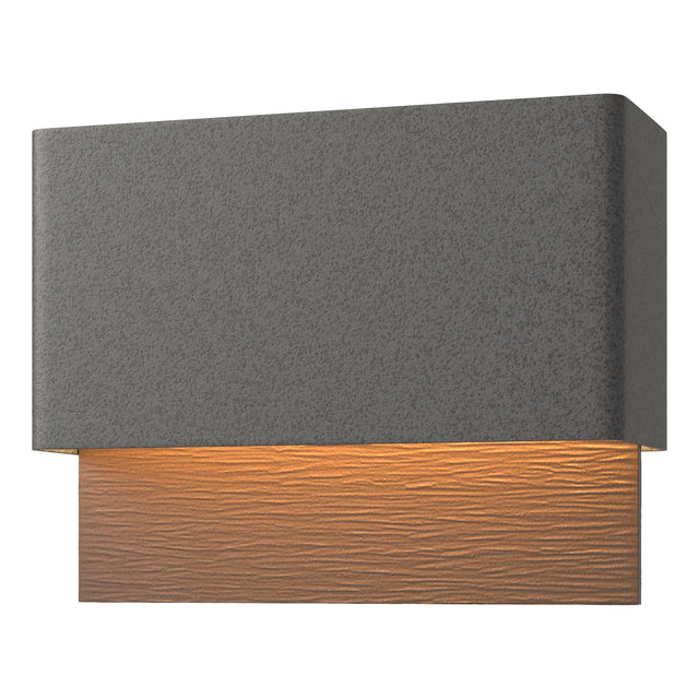 Hubbardton Forge 2019 Coastal Natural Iron Coastal Bronze Stratum Dark Sky Friendly LED Outdoor Sconce