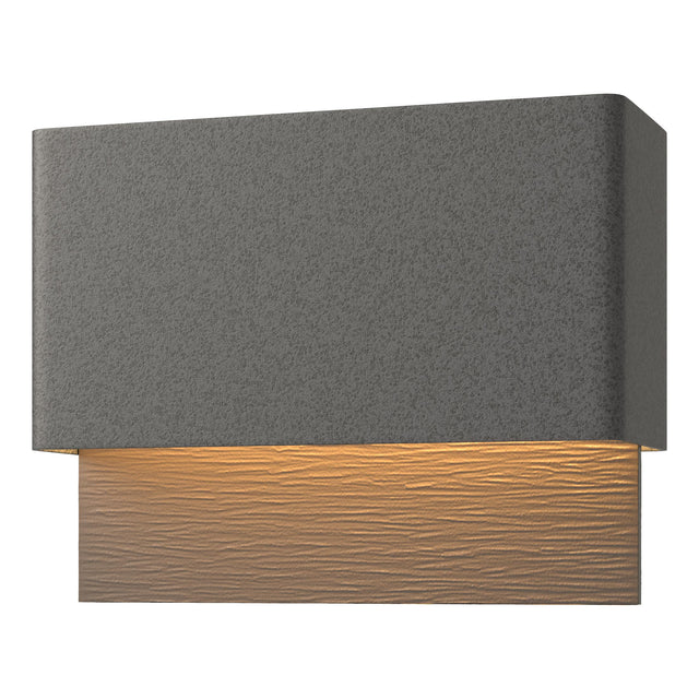 Hubbardton Forge 2019 Coastal Natural Iron Coastal Dark Smoke Stratum Dark Sky Friendly LED Outdoor Sconce