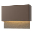 Hubbardton Forge 2019 Coastal Bronze Coastal Natural Iron Stratum Dark Sky Friendly LED Outdoor Sconce