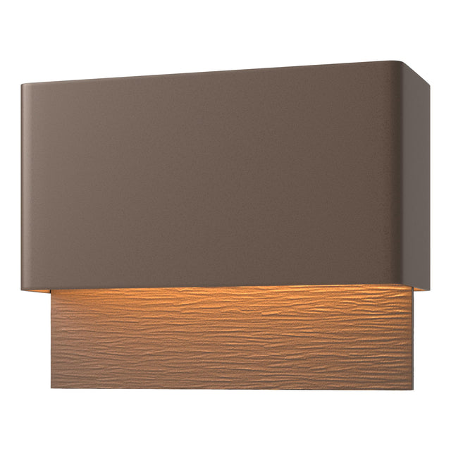 Hubbardton Forge 2019 Coastal Bronze Coastal Bronze Stratum Dark Sky Friendly LED Outdoor Sconce