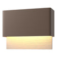 Hubbardton Forge 2019 Coastal Bronze Coastal Burnished Steel Stratum Dark Sky Friendly LED Outdoor Sconce