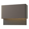 Hubbardton Forge 2019 Coastal Dark Smoke Coastal Black Stratum Dark Sky Friendly LED Outdoor Sconce