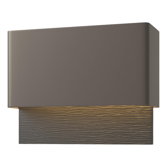 Hubbardton Forge 2019 Coastal Dark Smoke Coastal Black Stratum Dark Sky Friendly LED Outdoor Sconce