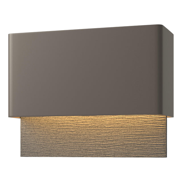 Hubbardton Forge 2019 Coastal Dark Smoke Coastal Natural Iron Stratum Dark Sky Friendly LED Outdoor Sconce