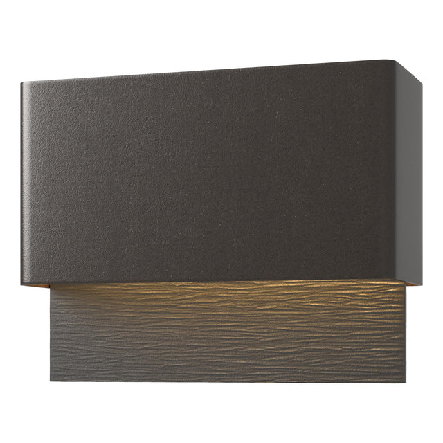 Hubbardton Forge 2019 Coastal Oil Rubbed Bronze Coastal Black Stratum Dark Sky Friendly LED Outdoor Sconce