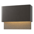 Hubbardton Forge 2019 Coastal Oil Rubbed Bronze Coastal Natural Iron Stratum Dark Sky Friendly LED Outdoor Sconce