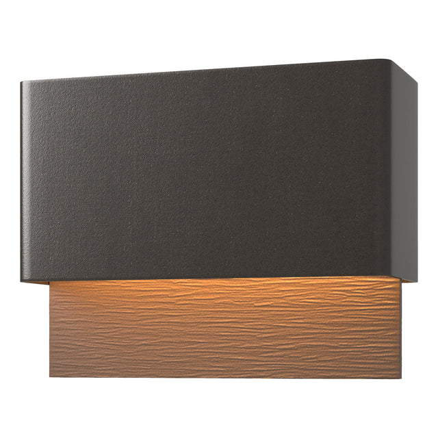 Hubbardton Forge 2019 Coastal Oil Rubbed Bronze Coastal Bronze Stratum Dark Sky Friendly LED Outdoor Sconce