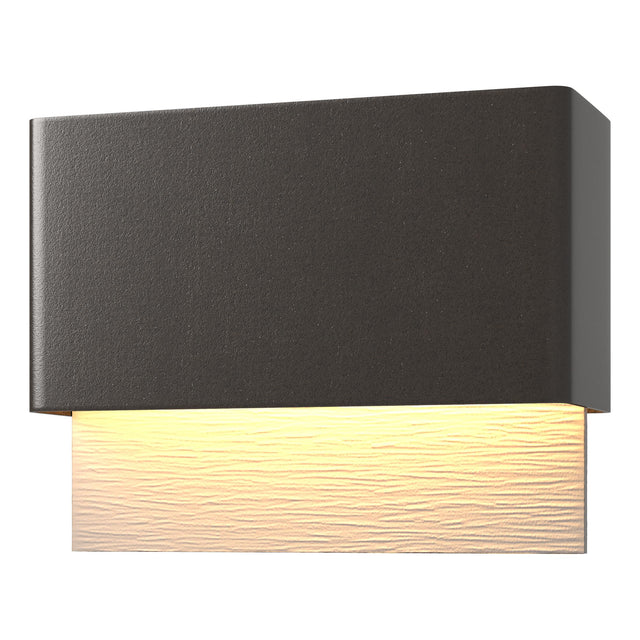 Hubbardton Forge 2019 Coastal Oil Rubbed Bronze Coastal Burnished Steel Stratum Dark Sky Friendly LED Outdoor Sconce