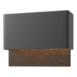 Hubbardton Forge 2019 Coastal Black Coastal Oil Rubbed Bronze Stratum Dark Sky Friendly LED Outdoor Sconce