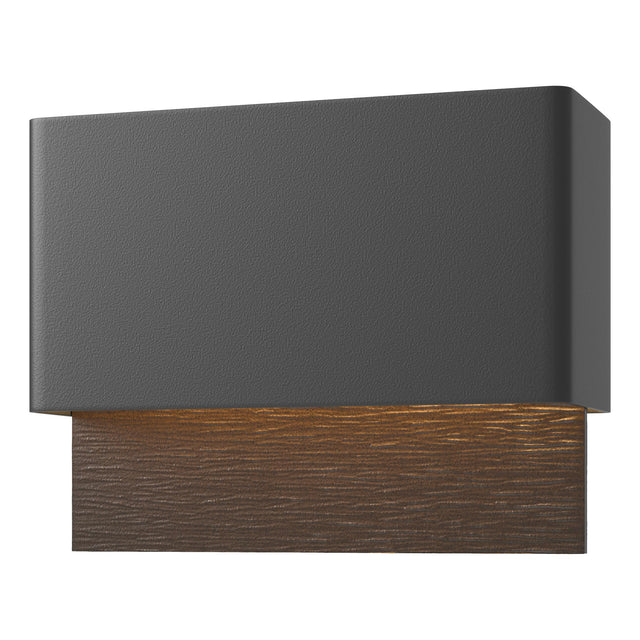 Hubbardton Forge 2019 Coastal Black Coastal Oil Rubbed Bronze Stratum Dark Sky Friendly LED Outdoor Sconce