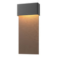 Hubbardton Forge 2019 Coastal Black Coastal Bronze Stratum Large Dark Sky Friendly LED Outdoor Sconce