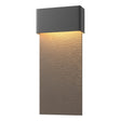 Hubbardton Forge 2019 Coastal Black Coastal Dark Smoke Stratum Large Dark Sky Friendly LED Outdoor Sconce