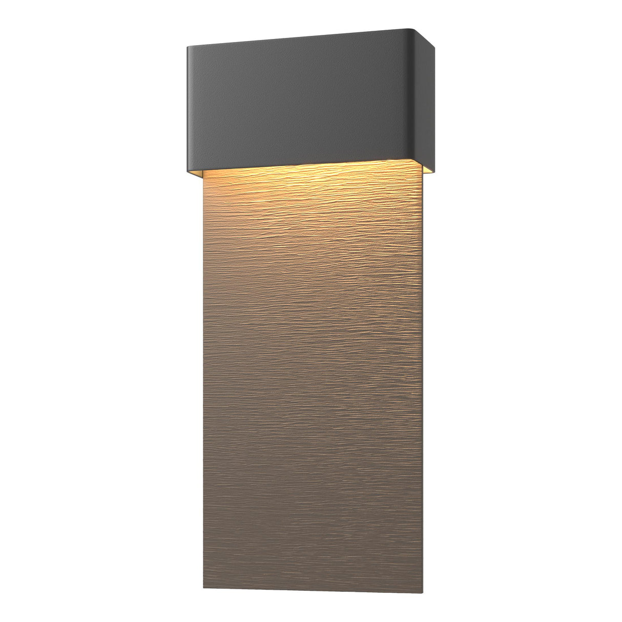 Hubbardton Forge 2019 Coastal Black Coastal Dark Smoke Stratum Large Dark Sky Friendly LED Outdoor Sconce