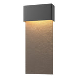 Hubbardton Forge 2019 Coastal Black Coastal Dark Smoke Stratum Large Dark Sky Friendly LED Outdoor Sconce