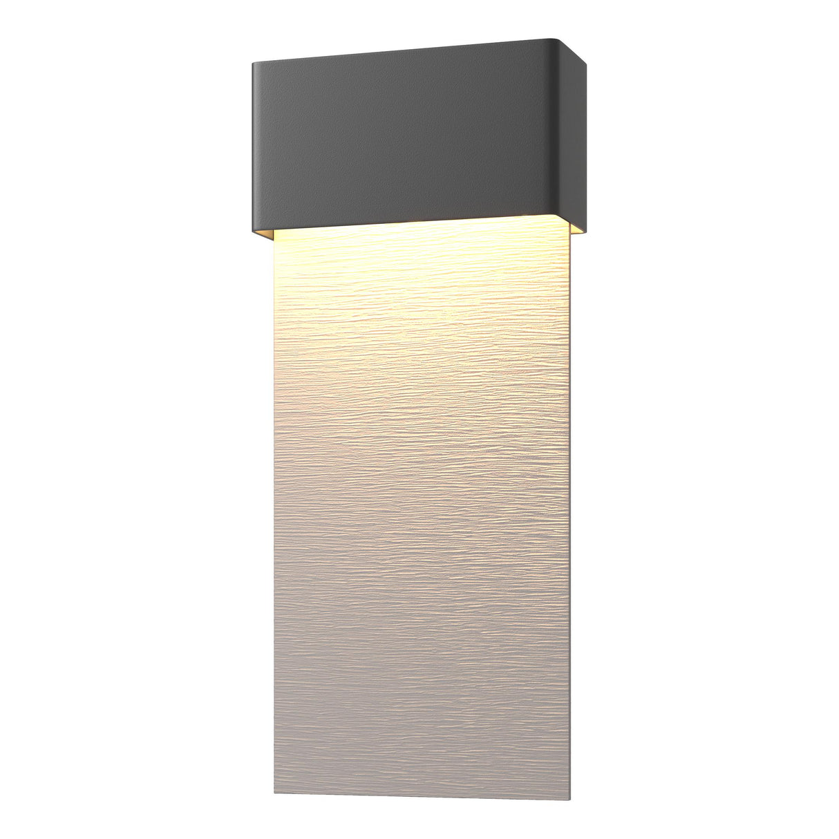 Hubbardton Forge 2019 Coastal Black Coastal Burnished Steel Stratum Large Dark Sky Friendly LED Outdoor Sconce