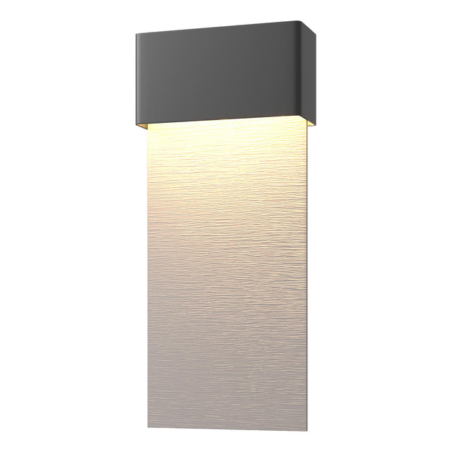 Hubbardton Forge 2019 Coastal Black Coastal Burnished Steel Stratum Large Dark Sky Friendly LED Outdoor Sconce