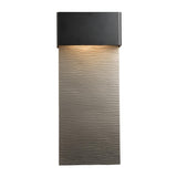 Hubbardton Forge 2019 Coastal Black Coastal Burnished Steel Stratum Large Dark Sky Friendly LED Outdoor Sconce