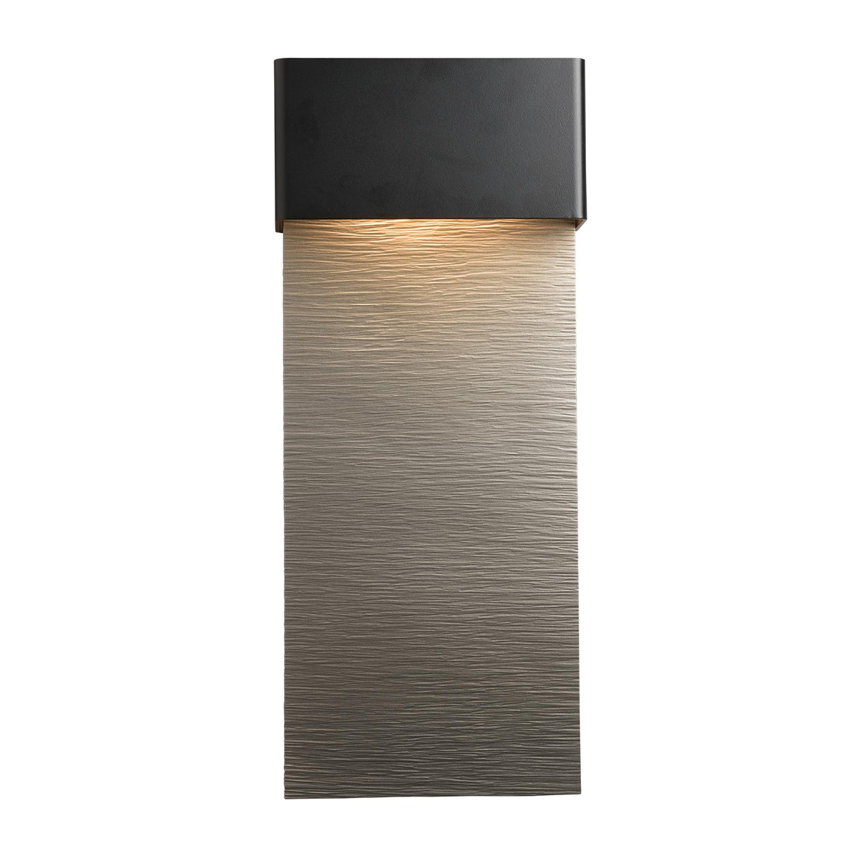Hubbardton Forge 2019 Coastal Black Coastal Burnished Steel Stratum Large Dark Sky Friendly LED Outdoor Sconce