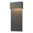 Hubbardton Forge 2019 Coastal Natural Iron Coastal Black Stratum Large Dark Sky Friendly LED Outdoor Sconce