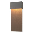 Hubbardton Forge 2019 Coastal Natural Iron Coastal Bronze Stratum Large Dark Sky Friendly LED Outdoor Sconce
