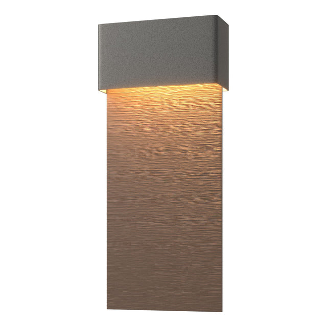 Hubbardton Forge 2019 Coastal Natural Iron Coastal Bronze Stratum Large Dark Sky Friendly LED Outdoor Sconce