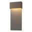 Hubbardton Forge 2019 Coastal Bronze Coastal Natural Iron Stratum Large Dark Sky Friendly LED Outdoor Sconce