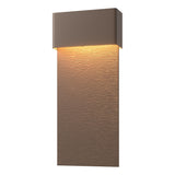 Hubbardton Forge 2019 Coastal Bronze Coastal Bronze Stratum Large Dark Sky Friendly LED Outdoor Sconce