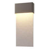 Hubbardton Forge 2019 Coastal Dark Smoke Coastal Burnished Steel Stratum Large Dark Sky Friendly LED Outdoor Sconce