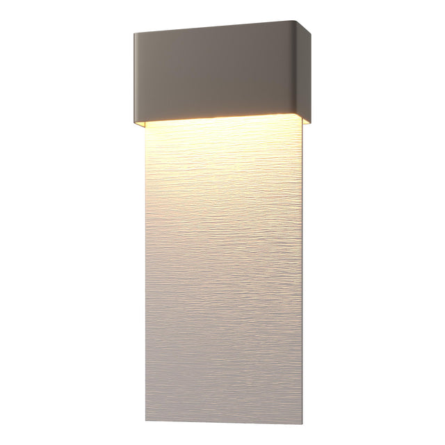 Hubbardton Forge 2019 Coastal Dark Smoke Coastal Burnished Steel Stratum Large Dark Sky Friendly LED Outdoor Sconce