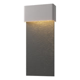 Hubbardton Forge 2019 Coastal Burnished Steel Coastal Black Stratum Large Dark Sky Friendly LED Outdoor Sconce